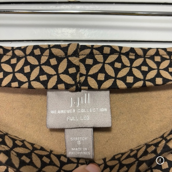 J. Jill Pants Womens Black/Brown Geometric Print Straight Leg Slinky Size S - Picture 4 of 7